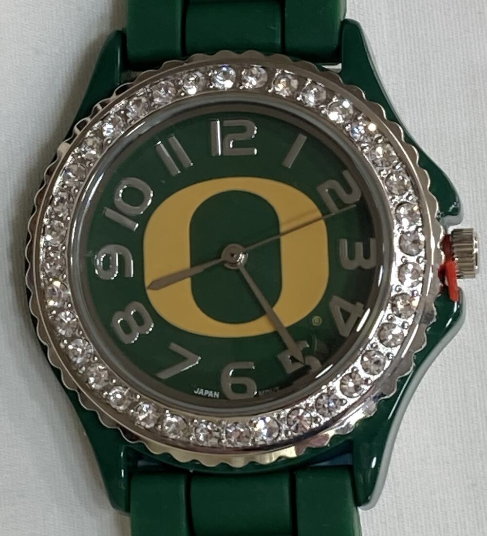 Oregon Ducks Ladies Crystals Watch, Gift for Her Mom , NCAA